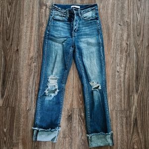 Straight leg mom jeans